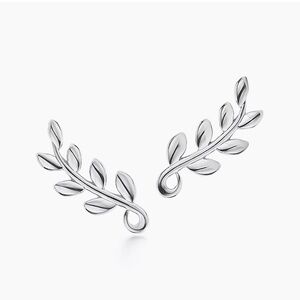 Tiffany Olive Leaf Climber Earrings